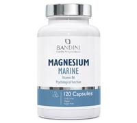 Bandini® Marine Magnesium and Vitamin B6 - Fights Fatigue, Stress & Aches - 120 Plant-Based Capsules (4-Month Supply) - High Strength Supplement - 100% Vegan - Improves Sleep, Nerve & Muscle Function
