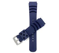Bandini Mens Rubber Sports Diver Watch Band, Replacement Diver Watch Strap for Seiko Diver Watch Models & Classic or Smartwatches, Ocean Ripples - Blue - 22mm