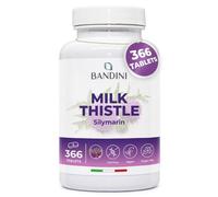 Bandini® Milk Thistle 366 Tablets, High Strength Silymarin Supplement | Supports Liver & Digestive Health | 100% Vegan, Non-GMO, Gluten-Free | Traditional Herbal Remedy
