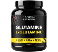 Bandini® Pure L-Glutamine Powder 600g - Essential Amino Acid for Intensive Training & Gym - High Strength & Flavourless Vegan Glutammine from Natural Corn Fermentation - 200 Servings Glutamine