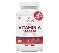 Bandini® Pure Vitamin A, 365 Vegan Microtablets (1+ Year), Helps Maintain Normal Skin and Vision, Retinyl Acetate, Alternative to Vitamin A Drops, Non-GMO