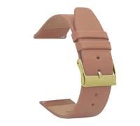 Bandini Quick Release Leather Watch Band - Blush Soft Pink - Classic - Slim Replacement Watch Strap for Classic and Smart Watch Bands - Gold Buckle - 22mm