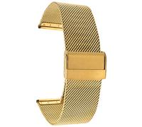 Bandini Stainless Steel Mesh Watch Band, Fine, Thin, Metal Mesh Watch Strap, Adjustable Length - Silver, Gold, Black and Rose Gold Tone - 8mm, 10mm, 12mm, 14mm, 16mm, 18mm, 20mm, 22mm, 24mm