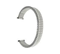 Bandini Stainless Steel Stretch Watch Band, Straight End, Metal Expansion Strap, No Buckle - Gold and Silver/Gold Tone - 12mm, 13mm, 14mm