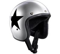 Bandit Jet Star Silver Jet Helmet, black-silver, size S for Men