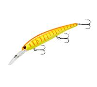 BANDIT LURES Walleye Deep Minnow Jerkbait Fishing Lure, Fishing Accessories, Dives ro 27-feet Deep, 4 3/4", 5/8 oz, Red Fire Tiger, (BDTWBD227)