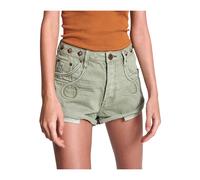 Bandits Mid Waist Denim Shorts - female - One Teaspoon - Denim Shorts - Green - W23 - Shorts W23
