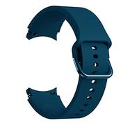 BANDKIT 20MM Silicone Original Strap Watchband For Samsung Galaxy Watch4 Classic 42 46mm/Watch 4 40 44mm Smart Wristband Bracelet (Color : Dark blue, Size : Classic 42mm)