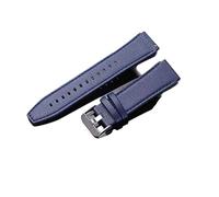 BANDKIT 22mm Leather Straps Band For HUAWEI Watch GT 2 Pro GT2 2e Smart Watch Band Replacement Bracelet GT 3 46mm GT Runner Accessories (Color : Leather Mid blue, Size : For Huawei GT 2 Pro)