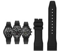BANDKIT For IWC Fluoro Rubber Watch Strap Quick Release Pilot AMG Petronas F1 Team Waterproof Sports Bracelet Watchband 20mm 21mm 22mm(Black-no clasp,20mm)