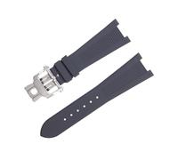 BANDKIT For Patek Philippe Strap For Nautilus Watchband 5711/5712 Original Interface Wristband Accessories FKM Fluororubber WatchBands Gold End Link(Gray 3)