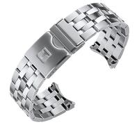 BANDKIT For Tissot T120 Starfish Series Wrist Strap 1853 Steel Strap T120407A T120407 Men's Fine Steel Watch Strap Chain (Color : Silvery, Size : 21mm)