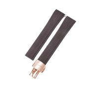 BANDKIT Silicone Watch Strap for Patek Philippe Silicone Watch Strap Men's Grenade 5164 5167 Original Black Sports Rubber Watchband 21mm(Dark brown-Rose-Z18)
