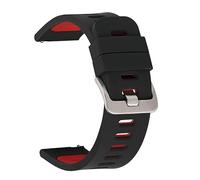 BANDKIT Soft Sport Silicone Band Straps For Garmin Vivoactive 3/4 Smart Wristband Bracelet Forerunner 645 245 Venu SQ / 2 Plus 20/22mm(Black red,For Venu 2 Plus)