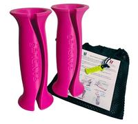 Bandles - Ergonomic Exercise Band Handles for Pain-Free Grip | Versatile Resistance Band Handles for Full-Body Workouts | Durable High-Tension Workout Handles (2 Handles) (Hot Pink, Small)