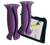 Bandles - Ergonomic Exercise Band Handles for Pain-Free Grip | Versatile Resistance Band Handles for Full-Body Workouts | Durable High-Tension Workout Handles (2 Handles) (Purple, Standard)
