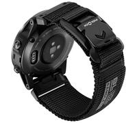 Bandletic 20mm Quick Fit Straps Compatible with Garmin Magnetic Fidlock V-Buckle for Fenix 8 43mm/7s Pro/6s/5s/5s Plus/Instinct 2s E 40mm/Approach S70 Epix Pro 42mm/D2 Delta S/Descent Mk2S, Black