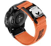 Bandletic 20mm Quick Fit Straps Compatible with Garmin Magnetic Fidlock V-Buckle for Fenix 8 43mm/7s Pro/6s/5s/5s Plus/Instinct 2s E 40mm/Approach S70 Epix Pro 42mm/D2 Delta S/Descent Mk2S, Orange