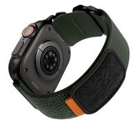 Bandletic Compatible with Apple Watch Straps - Soft Nylon Loop Strap for Men Women Compatible with iWatch Series Ultra 3 2 1 SE3 SE2 11 10 9 8 7 6 5 4 49mm 46mm 45mm 44mm 42mm(Series 3 2 1), Green