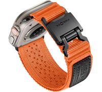 Bandletic Compatible with Apple Watch Ultra 2 Strap with FIDLOCK Magnetic Buckle, Nylon Soft Breathable Sports Strap for iWatch Ultra 3/1 Series 11/10 46mm 9/8/7 45mm SE/6/5/4 44mm Women Men, Orange