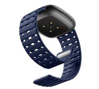 Bandletic Compatible with Fitbit Versa 4 Strap/Fitbit Versa 3/Fitbit Sense/Sense 2 Straps for Women Men, Soft Magnetic Silicone Sport Replacement Band for Fitbit Versa 4/3/Sense 2/Sense