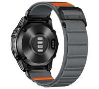 Bandletic Compatible with Garmin 7X/6X/5X Watch Nylon Straps - 26mm Quick Fit Soft Sport G-Hook Strap for Fenix 8 51mm/7X 6X Pro/5X Plus/3/3 HR/Instinct 2X Solar 3 50mm /Enduro/Quatix/Tactix Grey