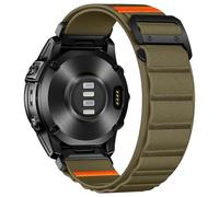 Bandletic Compatible with Garmin Fenix 8 51mm/7X/6X/5X Watch Nylon Straps - 26mm Quick Fit G-Hook Soft Strap for Fenix 7X 6X Pro/5X Plus/3/3 HR/Instinct 2X Solar 3 50mm /Enduro/Quatix/Tactix Green