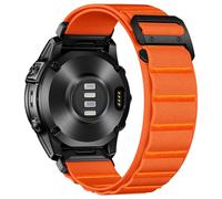 Bandletic Compatible with Garmin Fenix 8 51mm/7X/6X/5X Watch Nylon Straps - 26mm Quick Fit Soft G-Hook Strap for Fenix 7X 6X Pro/5X Plus/3/3 HR/Instinct 2X Solar 3 50mm /Enduro/Quatix/Tactix Orange