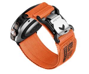 Bandletic Compatible with Samsung Galaxy Watch Ultra 47mm Strap with Magnetic Fidlock V-Buckle, Nylon Soft Breathable Sport Adjustable Replacement bands for Galaxy Watch Ultra for Men Women, Orange