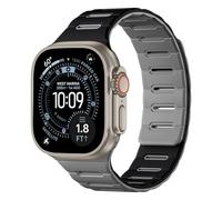 Bandletic Double Sided Reversible Strap Compatible with Apple Watch Strap 49mm 46mm 45mm 44mm 42mm, Magnetic Soft Silicone Sport Band for iWatch Ultra 3/2/1 Series 11 10 9 8 7 6 5 4 SE for Women Men