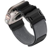 Bandletic Magnetic Buckle Straps Compatible with Apple Watch Series 11/10 46mm - Nylon Loop Strap for iWatch Ultra 3/2/1 49mm, SE3/SE2/SE/6/5/4 44mm, 9/8/7 45mm, 3/2/1 42mm, Grey