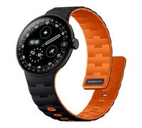 Bandletic Magnetic Strap Compatible with Google Pixel Watch 2/Pixel Watch Strap, Soft Breathable Silicone Adjustable Sport Replacement Wristband for Pixel Watch 3/4 41mm Women Men,BlackOrange