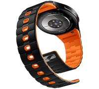 Bandletic Magnetic Strap Compatible with Samsung Galaxy Watch 7/6/4/5 40mm 44mm, 20mm Soft Silicone Sport Band for Galaxy Watch FE/6 Classic 43mm 47mm/5 Pro/4 Classic 46mm for Men Women, BlackOrange