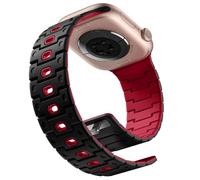 Bandletic Magnetic Straps Compatible with Apple Watch Series 10 42mm - Soft Silicone Bands for iWatch Series 9/8/7 41mm, SE2/SE/6/5/4 40mm, 3/2/1 38mm, Sport Breathable Strap for Men Women,Red