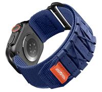 Bandletic Nylon Strap compatible with Apple Watch Strap Ultra/Ultra 2/Ultra 3 49mm, Sport Loop Replacement Band for iWatch Series 11/10 46mm, Series 9/8/7 45mm, SE3/SE2/SE/6/5/4 44mm,3/2/1 42mm,M-Blue