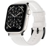 Bandletic Suede Strap Compatible with Apple Watch Strap 49mm 46mm 45mm 44mm, Soft Braided Fiber Durable Sport Adjustable Strap for iWatch Ultra 3/2/1 Series 11 10 9 8 7 6 5 4 SE Men Women, Starlight