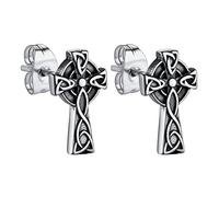 Bandmax Celtic Cross Earrings Mens Womens Stud Earrings Dainty Irish Cross Earrings Studs Stainless Steel Celtic Amulet Jewelry