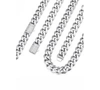 Bandmax Chain Necklace for Men Women, Cuban Link with Blinged out Clasp