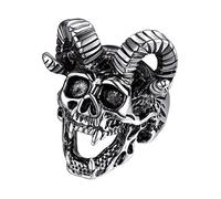 Bandmax Satan Evil Ring for Men Women Myth of Cthulhu Shub God Pan Black Power Gothic Punk Ring