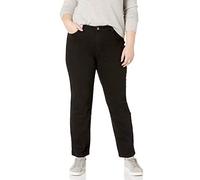 Bandolino Women's Plus Size Mandie 5 Pocket Jean-Average Length, Saturated Black, 18W