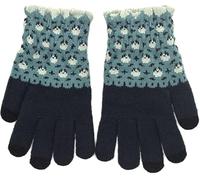 Bandorini Touch Screen Gloves for Women Cable Knit Wool Texting Mittens Cold Weather Warm Cute Gloves for Autumn/Winter/Spring (Navy, Large)