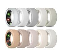 BandRain 10 Pack Cover for Oura Ring Gen 4 & 3/ULTRAHUMAN Ring AIR, Anti-Scratch Elastic Silicone Protector Case Accessories for Women Men Working Out Gym (10 Colors - Set 5, S (6/7/8/9/10))