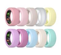 BandRain 10 Pack Cover for Oura Ring Gen 4 & 3/ULTRAHUMAN Ring AIR, Anti-Scratch Elastic Silicone Protector Case Accessories for Women Men Working Out Gym (10 Colors - Set 6, S (6/7/8/9/10))