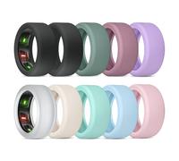 BandRain 10 Pack Cover for Oura Ring Gen 4 & 3/ULTRAHUMAN Ring AIR, Anti-Scratch Elastic Silicone Protector Case Accessories for Women Men Working Out Gym (10 Colors - Set 12, S (6/7/8/9/10))