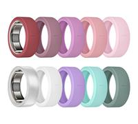 BandRain 10 Pack Cover for Oura Ring Gen 4/4 Ceramic/Oura Gen 3/ULTRAHUMAN Ring AIR, Anti-Scratch Elastic Silicone Protector Case Accessories for RingConn Gen 2/Gen 2 Air Women Men
