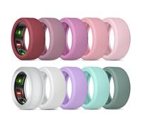 BandRain 10 Pack Cover for Oura Ring Gen 4/4 Ceramic/Oura Gen 3/ULTRAHUMAN Ring AIR, Anti-Scratch Elastic Silicone Protector Case Accessories for RingConn Gen 2/Gen 2 Air Women Men