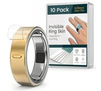 BandRain 10 Pack Ultra-Thin Clear Skin Protector for Oura Ring Gen 4/4 Ceramic/Gen 3, Invisible Transparent Anti-Scratch Protective Film Wrap Smart Rings Cover (Size 10)
