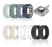 BandRain 10 Pack Ultra-Thin Ring Covers Compatible with Oura Ring Gen 4/4 Ceramic/Gen 3 Cover, Anti-Scratch Silicone Smart Ring Protector Accessories, Upgraded Inner Grip, Charge Without Removal