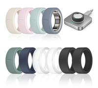 BandRain 10 Pack Ultra-Thin Ring Covers Compatible with Oura Ring Gen 4/4 Ceramic/Gen 3 Cover, Anti-Scratch Silicone Smart Ring Protector Accessories, Upgraded Inner Grip, Charge Without Removal