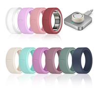 BandRain 10 Pack Ultra-Thin Ring Covers Compatible with Oura Ring Gen 4/4 Ceramic/Oura Gen 3 Cover, Anti-Scratch Silicone Smart Rings Protector Accessories for Women Men